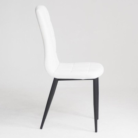 Chair "Quadro", black metal/aero white-2