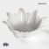 Porcelain salad Magistro "Blanche. Flower ", d = 30.6 cm, white color