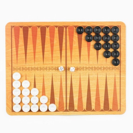 Board game 2 in 1 "backgammon/checkers", large, chips - plastic-1