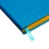Leduced Diary A5, 140l, Cage, leatherette, elastic band, yellow cut, blue