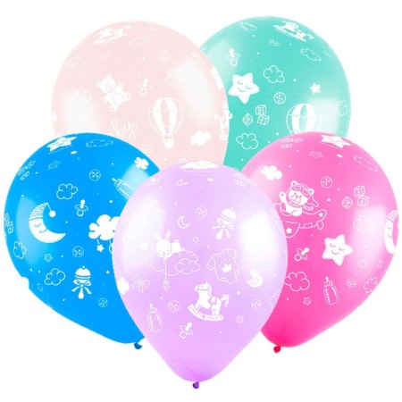 Latex ball 12 "Newborn" pastel, set of 50 pcs., Mix