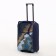 Small suitcase 20 ", a road bag with a zipper, blue color