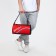 Sports bag with lightning, long belt, black/red color