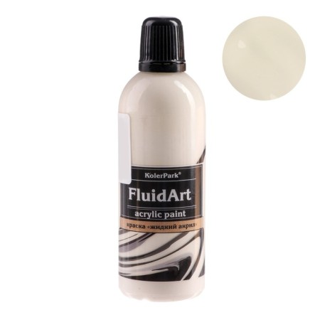 Acrylic paint for technology fluid art, klerpark, milk, 80 ml