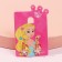 Clips children's “chosen” flower with pearls, white-peach color in gold