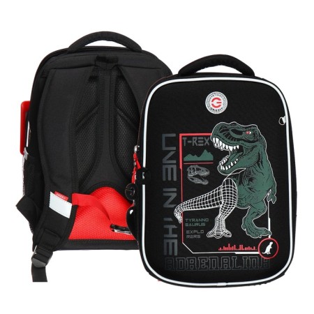 Frame saturation, 37 x 26 x 16 cm, Grizzly, black/red