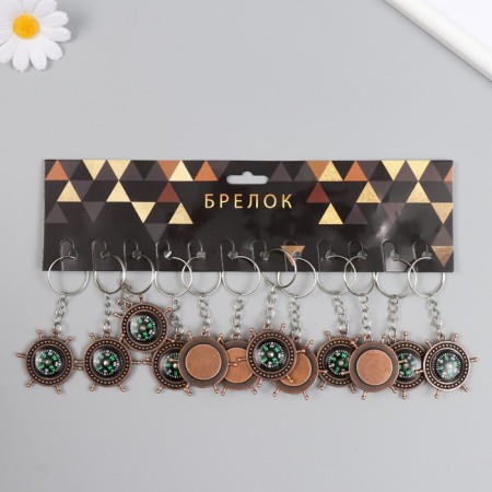 Metal keychain "Hot with a compass" 3.5x3.5x0.7 cm-4