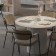 Eirill chair, 530 × 590 × 770 mm, velor, gray-beige color