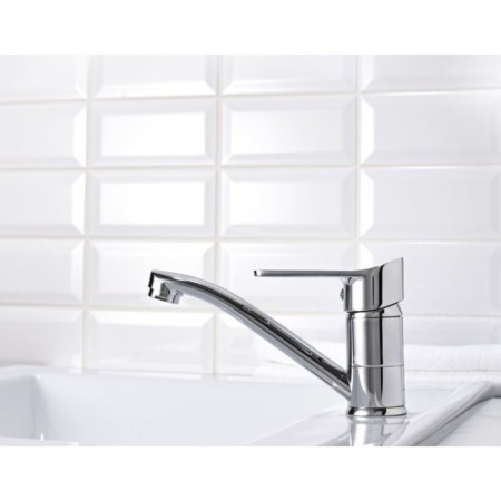 Kitchen mixer "RMS" SL137-004F-15, single-legged, pour 167 mm, zinc, chrome-2