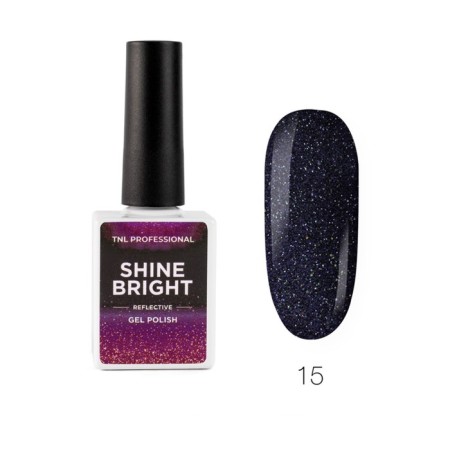 TNL Shine Bright gel polish, No. 15 Night blue, 10 ml