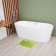 Fluffing shaft rug, 40 × 60 cm, green color