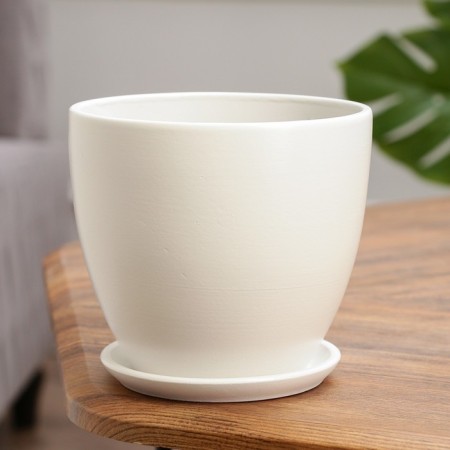 Flower pot "Color Gam" white 1.4l