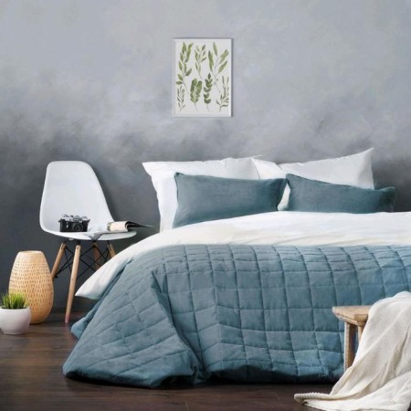 Software "Soft": a bedspread 160 x 220 cm, pillowcases 40 x 40 cm - 2 pcs, blue