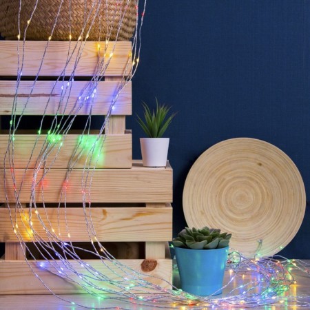 Girlynda "Horse tail" 15 threads of 2 m, IP20, silver thread, 300 LED, glow of multi, 220 V-2
