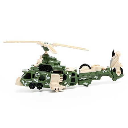 The Military Helicopter robot, transforms, assembled from 3 cars-1