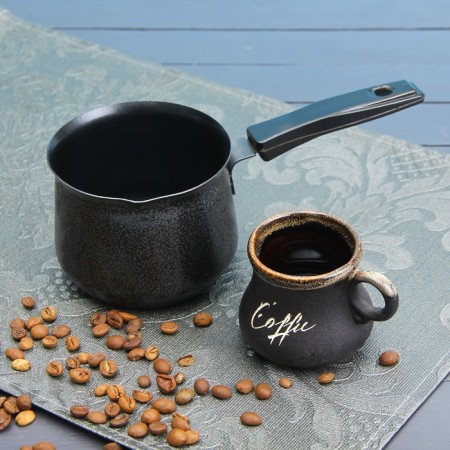 Turen Turn, 500 ml, 20 × 9.5 × 7.5 cm, plastic handle, anti -stick coating, black color-3