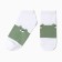 Women's socks shortened "cubs", white/olive color, river 23-25