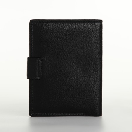 Male purse on magnet 3 in 1, department for auto documents, passports, black color-1