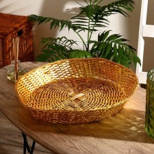 Zinnur fruit basket aluminum, 47x46x8 cm