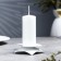 Cloudy "quarter n" metal per 1 candle, 9.5x3 cm, white