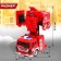 Firefighter robot, transforms, light and sound effects