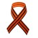 Georgievskaya tape, satin, 40 cm, orange-black color
