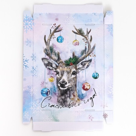 Folding box "New Year's deer", 31.2 x 25.6 x 16.1 cm-8