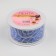 Kapron tape with metal thread "monogram", 38 mm × 2.7 ± 0.5 m, blue/silver color