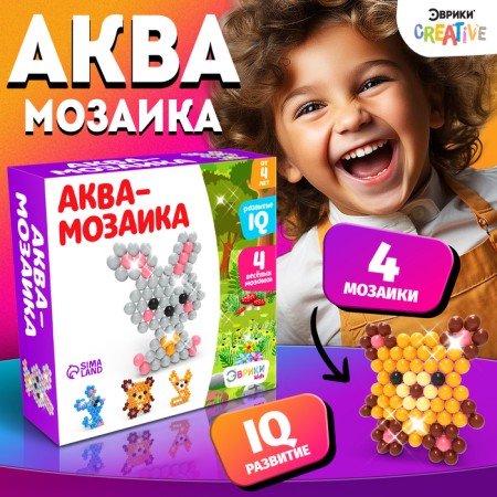 Aquamosaic for children "Forest animals", 270 balls