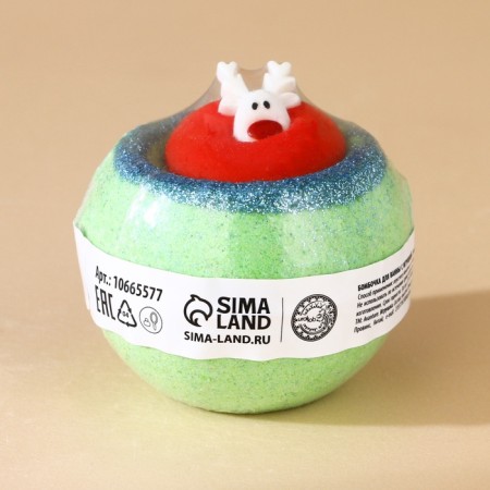 New Year. A bomb for a bath with a toy, 140 g, mix-20