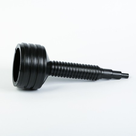 Funnel for fuel and lubricants "Glavdor" with a grid and corrugation, diameter 13 cm, height 35 cm