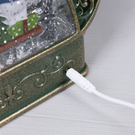 LED figure "Christmas tree with snowmen" 23 × 29 × 9.5 cm, plastic, AAX3 batteries (not in the kit), USB, glow warm white-3