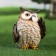 Garden figure "owl winks" 16x16x20cm
