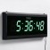 Electronic wall clock "Solomon", 48 x 19 x 3 cm, green numbers 7.5 x 4 cm