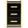 Hannah LDSP computer table, black/yellow 33x50x60 cm