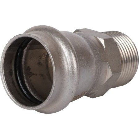 Adapter Rommer RSS-0021-002834, VPR-HR, D = 28 mm x 3/4 ", press, stainless steel-2