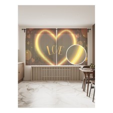 Фототюль «Love», размер 145х180 см, 2 шт