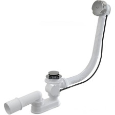 Siphon Alcaplast a51cr, length 80 cm, for a bath, automatic machine, set, chromium