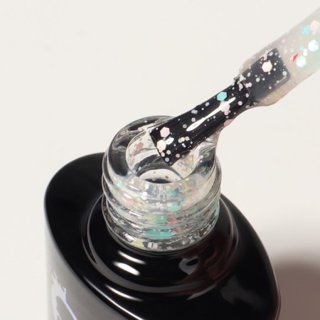 Nail varnish gel, Milk Glitter, 3 phase, 8ml, LED/UV, Transparent color (01)-6