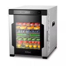Sushilka for vegetables and fruits KitFort KT-1965, 900 W, 10 tiers, black-silvery