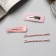 Invisible hair "Florence Paints" (set 4 pcs) 5.5 cm, pink