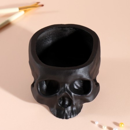Interior item "Skull" black 13x9x6.5 cm-1