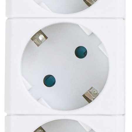Düwi network filter, 5 outlets, 3 m, 10 A, PVS 3x0.75 mm2, with salary, 2USB, with curtains, white-4