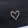 Bag-clate on magnet, long belt, black color