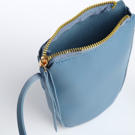 Bag Women's Cross-Bodi with a zipper, blue color-4