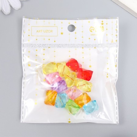 Beads for creativity plastic "Ice" set 20 grams mix 1.1x1.1x1.7 cm-2