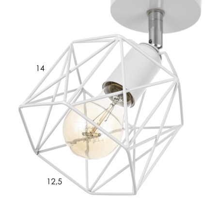 Spot "Rectangle" E27 40W white 14.5x18 cm-4