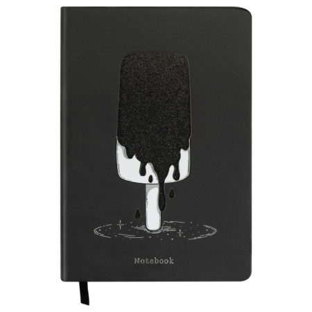 Note book A5 80 sheets in a line, leatherette, meshu "ic", a solid cover, embossing foil, cutting, block offset-3