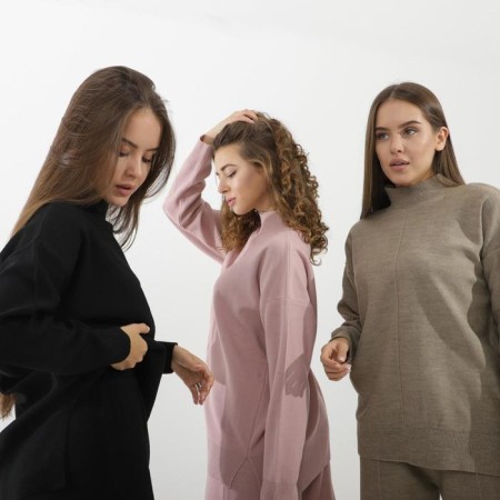 Knitted suit SL, 46-48, coffee-10