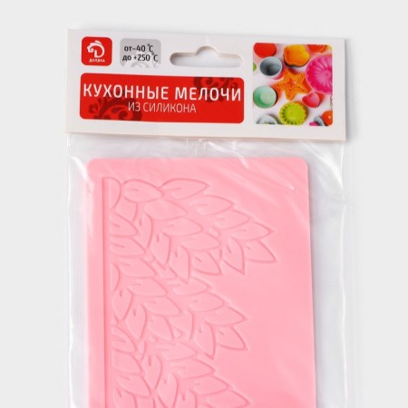 Axing rug Dalyan "Leaves", silicone, 37.5 × 8 × 0.1 cm, pink color-4